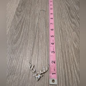 Elegant Silver Antler Necklace